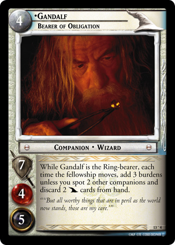 FOIL 13O4 - Gandalf, Bearer of Obligation (F)