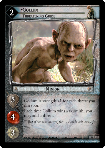 19P10 - Gollum, Threatening Guide - Click Image to Close