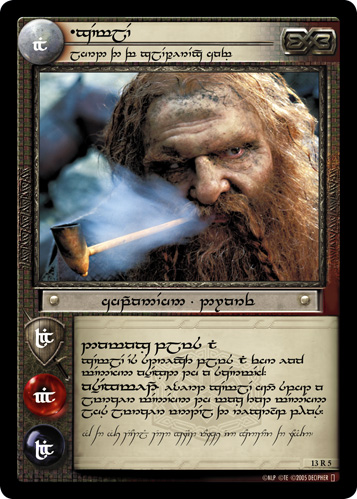 13R5T - Gimli, Lord of the Glittering Caves (Tengwar) - Click Image to Close