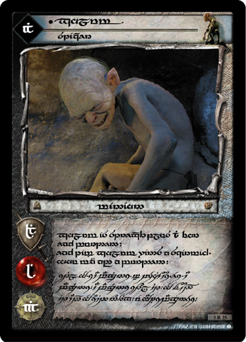 [Poor Condition] 5R25T - Gollum, Stinker (Tengwar) - Click Image to Close