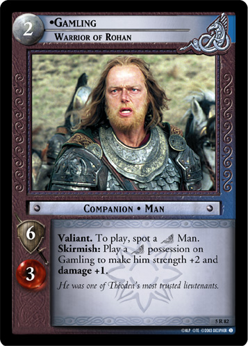 [Poor Condition] 5R82 - Gamling, Warrior of Rohan - Click Image to Close