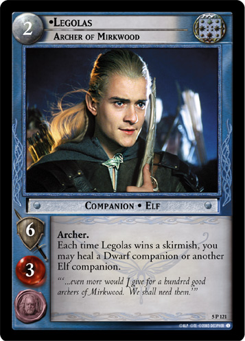 5P121 - Legolas, Archer of Mirkwood - Click Image to Close