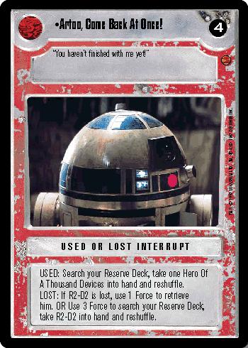 Artoo, Come Back At Once! - Click Image to Close