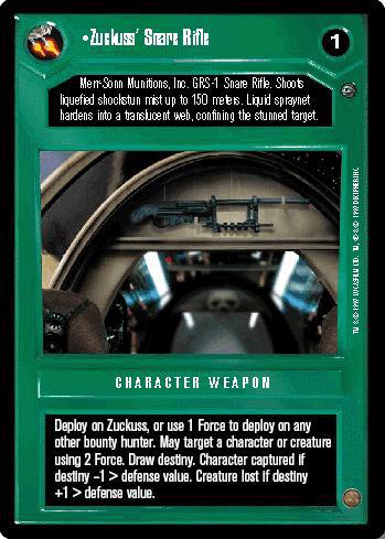 [Poor Condition] Zuckuss' Snare Rifle - Click Image to Close