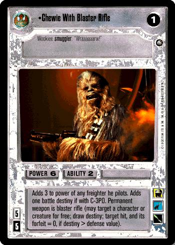 Chewie With Blaster Rifle - Click Image to Close