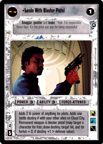 Lando With Blaster Pistol - Click Image to Close