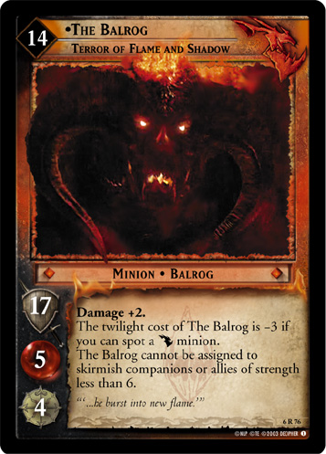 [Poor Condition] 6R76 - The Balrog, Terror of Flame and Shadow - Click Image to Close