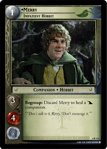 [Poor Condition] 6R113 - Merry, Impatient Hobbit - Click Image to Close