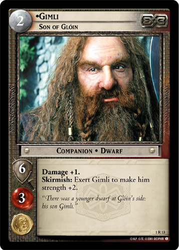 [Poor Condition] 1R13 - Gimli, Son of Gloin - Click Image to Close