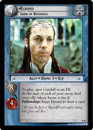 [Poor Condition] 1R40 - Elrond, Lord of Rivendell - Click Image to Close