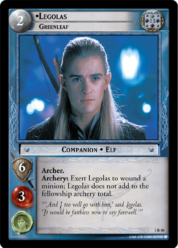 [Poor Condition] 1R50 - Legolas, Greenleaf - Click Image to Close