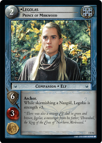 FOIL 1U51 - Legolas, Prince of Mirkwood - Click Image to Close