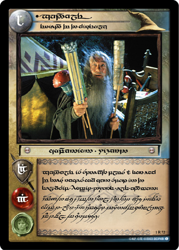 [Poor Condition] 1R72T - Gandalf, Friend of the Shirefolk (T) - Click Image to Close