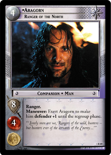 [Poor Condition] 1R89 - Aragorn, Ranger of the North - Click Image to Close