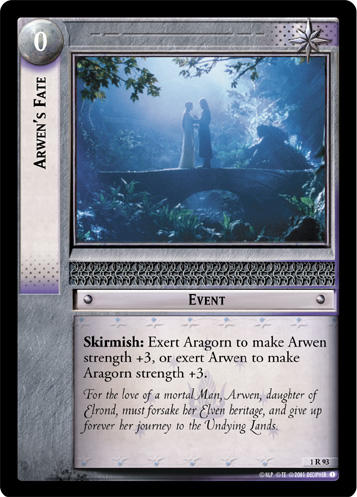 [Poor Condition] 1R93 - Arwen's Fate - Click Image to Close