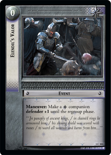 FOIL 1C103 - Elendil's Valor - Click Image to Close