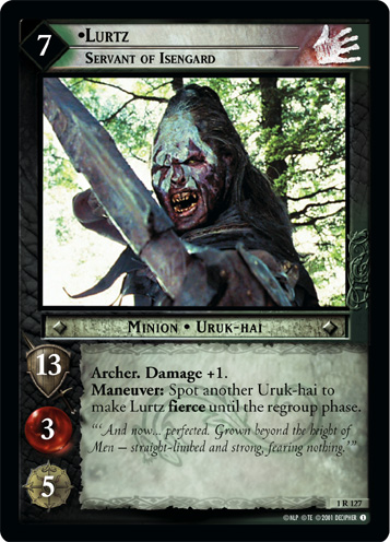 [Poor Condition] 1R127 - Lurtz, Servant of Isengard - Click Image to Close