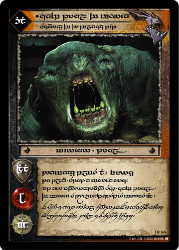 [Poor Condition] 1R165T - Cave Troll of Moria, Scourge of TBP(T) - Click Image to Close