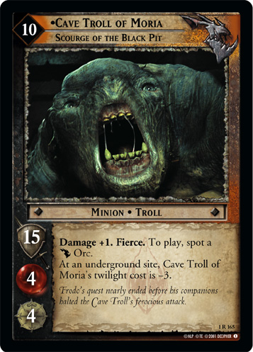 [Poor Condition] 1R165 - Cave Troll of Moria, Scourge of TBP - Click Image to Close