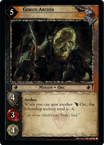 [Poor Condition] 1R172 - Goblin Archer - Click Image to Close