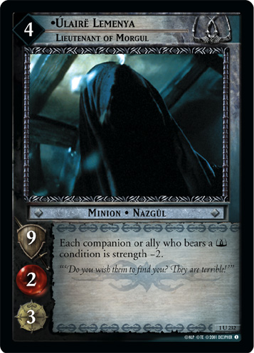 FOIL 1U232 - Ulaire Lemenya, Lieutenant of Morgul - Click Image to Close