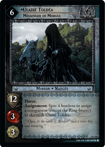 [Poor Condition] 1R236 - Ulaire Toldea, Messenger of Morgul - Click Image to Close