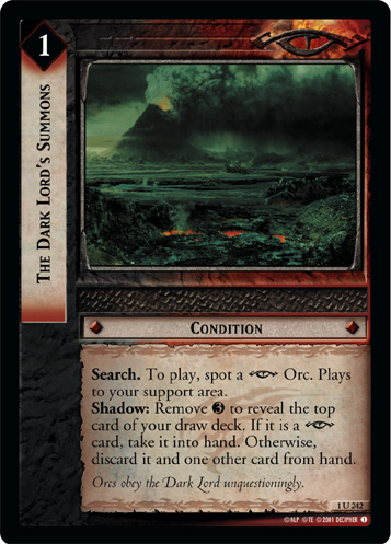 FOIL 1U242 - The Dark Lord's Summons - Click Image to Close