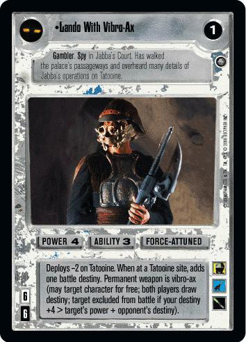 FOIL - Lando With Vibro Axe - Click Image to Close