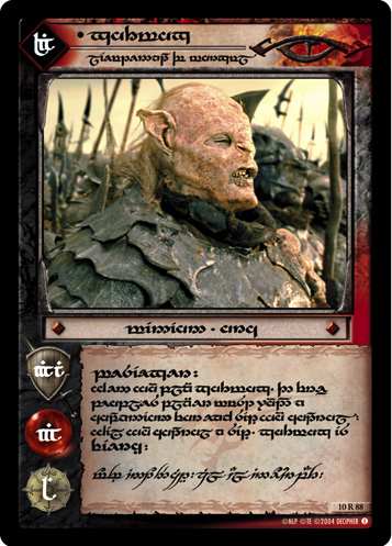 10R88T - Gothmog, Lieutenant of Morgul (Tengwar) - Click Image to Close