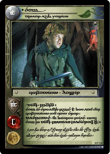 10P122T - Sam, Great Elf Warrior (Tengwar) - Click Image to Close