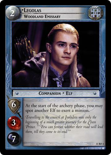 FOIL 11RF3 - Legolas, Woodland Emissary (F) - Click Image to Close