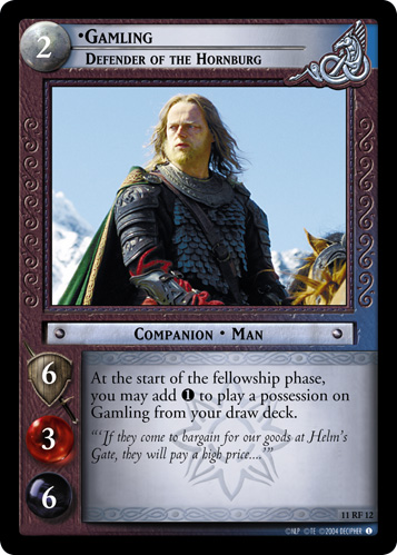 FOIL 11RF12 - Gamling, Defender of the Hornburg (F) - Click Image to Close