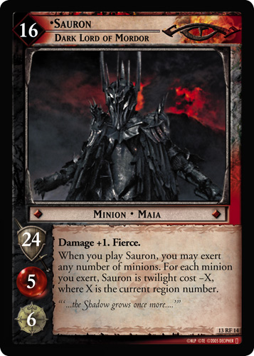 FOIL 13RF14 - Sauron, Dark Lord of Mordor (F) - Click Image to Close