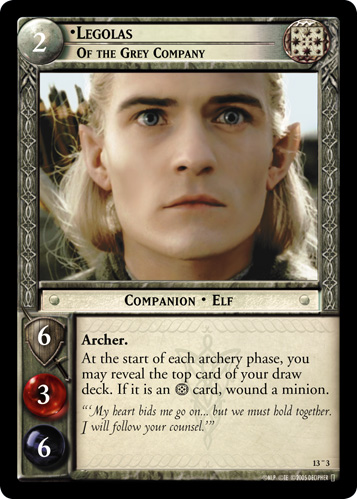 [Poor Condition] FOIL 13O3 - Legolas, of the Grey Company (O) - Click Image to Close