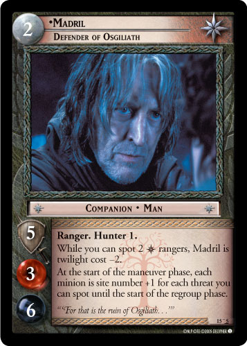 FOIL 15O5 - Madril, Defender of Osgiliath (O) - Click Image to Close