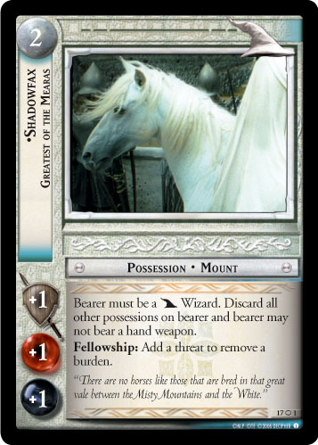 FOIL 17O1 - Shadowfax, Greatest of the Mearas (O) - Click Image to Close