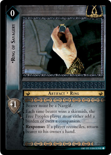 FOIL 17O8 - Ring of Savagery (O) - Click Image to Close