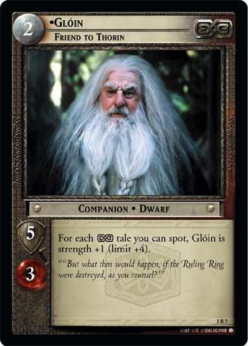 [Poor Condition] 2R7 - Gloin, Friend to Thorin - Click Image to Close