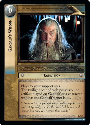 FOIL 2C23 - Gandalf's Wisdom - Click Image to Close