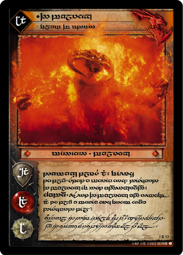 [Poor Condition] 2R052T - The Balrog, Flame of Udun (Tengwar) - Click Image to Close