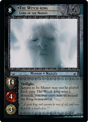 [Poor Condition] 2R85 - The Witch-king, Lord of the Nazgul - Click Image to Close