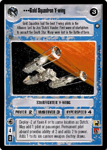 FOIL - Gold Squadron Y-wing - Click Image to Close