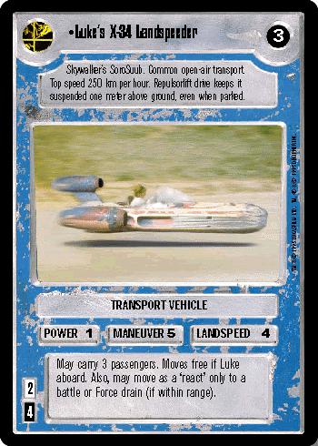 Luke's X-34 Landspeeder - Click Image to Close