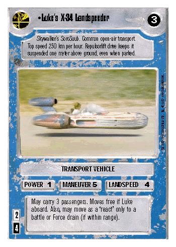 WB - Luke's X-34 Landspeeder - Click Image to Close