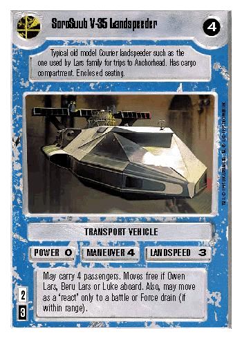 WB - SoroSuub V-35 Landspeeder - Click Image to Close