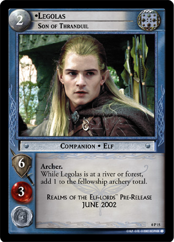 0P15 - Legolas, Son of Thranduil (P) - Click Image to Close