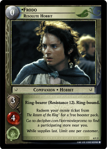 0P27 - Frodo, Resolute Hobbit (P) - Click Image to Close