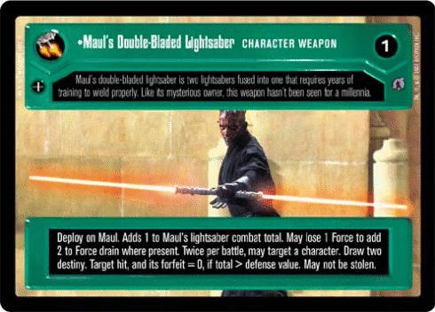 Maul's Double-Bladed Lightsaber - Click Image to Close