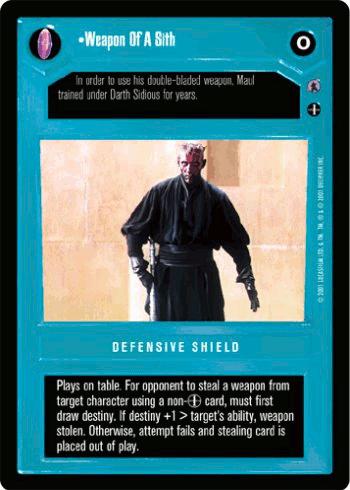 Weapon Of A Sith - Defensive Shield - Click Image to Close