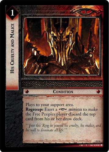 FOIL 3R91 - His Cruelty and Malice - Click Image to Close